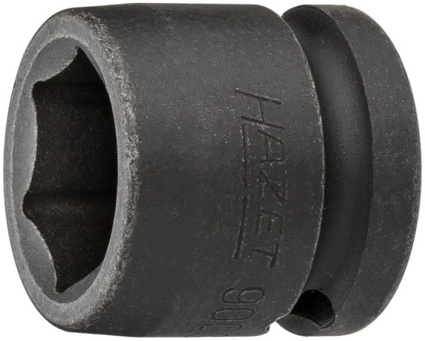 Hazet Schlag-, Maschinenschrauber Steckschlüsseleinsatz, Sechskant, Vierkant hohl 12,5 mm, 19 mm, Extrakurze Ausführung, 900SK-19