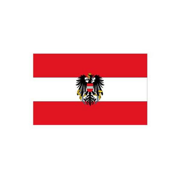Stein HGS Länderflagge Österreich, 150 x 250 cm (Querformat), mit Seil und Schlaufe, FlagTop 110 g/m², für Fahnenmasten ab 8 m, ohne Hohlsaum, 27370