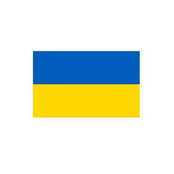 Stein HGS Länderflagge Ukraine, 120x200 cm, mit Seil und Schlaufe, FlagTop 110 g/m², für Fahnenmasten 7 m ohne Hohlsaum, 27786