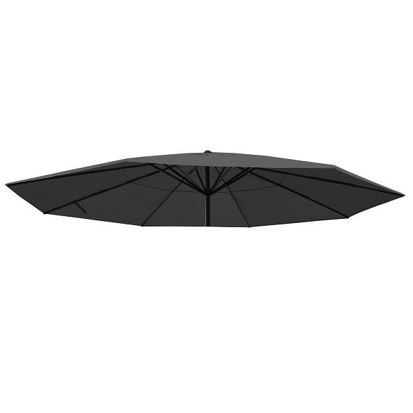 Mendler Bezug für Sonnenschirm Meran Pro, Gastronomie Marktschirm Ø 5m, Polyester, anthrazit, 76802