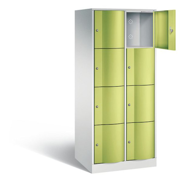 C+P XL-Schließfachschrank Resisto, H1950xB772xT640mm, Farbe: Lichtgrau / Viridingrün, 8470-273 S10027