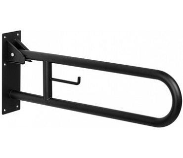 KEMMLIT Stützklappgriff 800, Edelstahl, 738 mm, schwarz, 251.644