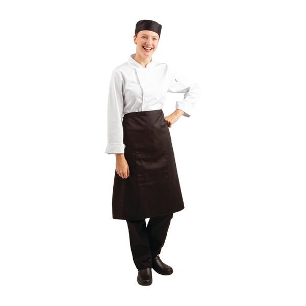 Whites Bistroschürze schwarz, kurz, Polybaumwolle, B133