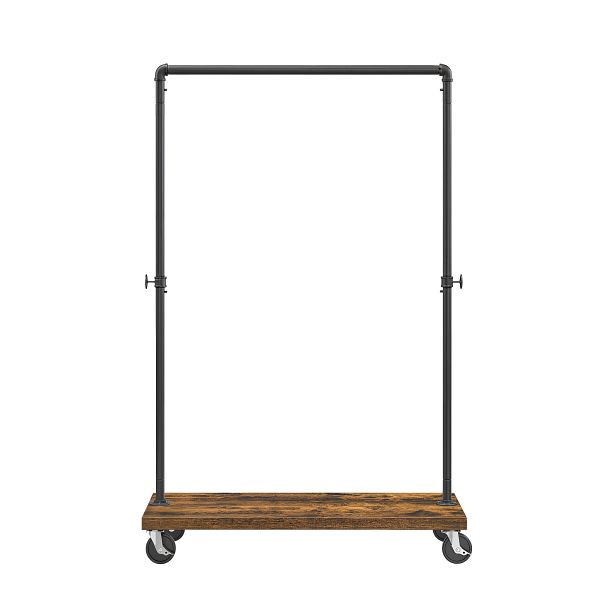 SONGMICS Kleiderregal, Rostbraun, Schwarz, 103,5x40x162 cm, HSR65BX