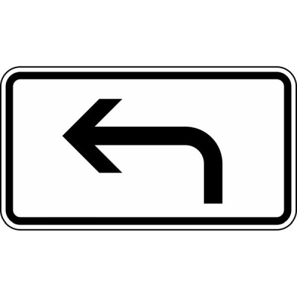 Stein HGS Vorankündigung, linksweisend Nr. 1000-11, 330x600mm /RA1/Flachform 2mm, 1000-11-211