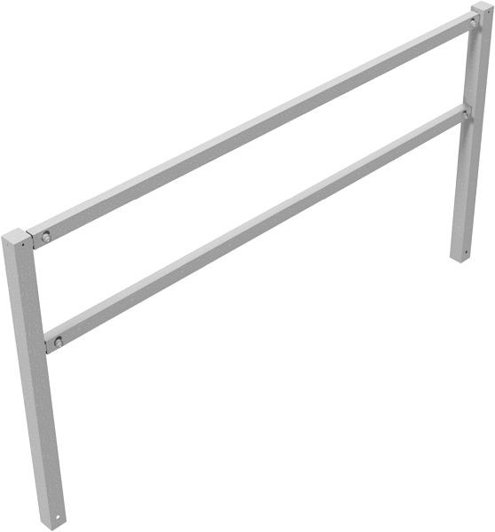 Schake Wegesperren feststehend, zusammenschraubbar mit Ober- und Knieholm, feuerverzinkt, Gesamtbreite: 2500 mm, 416_25