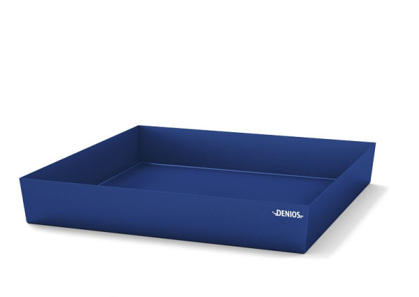 DENIOS Auffangwanne aus Stahl für 1 Fass à 200 Liter, 1236 x 1210 x 190 mm, flache Bauweise, 328418