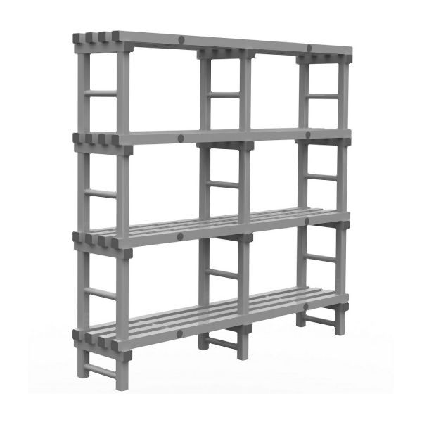 REA Grey Euro-Regal 1500(L)x400(T)x1750(H)mm mit 4 Ständern, 308.245