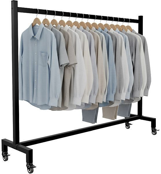 CLP Kleiderständer Gisborne 150x38x120 mm, schwarz, 326426