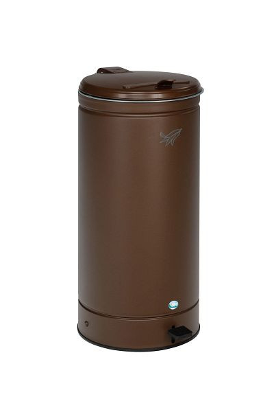 VAR Großvolumiger Abfallsammler (GVA), 66 l, mit Fußpedal, Gerätefarbe: dunkelbraun, 2116
