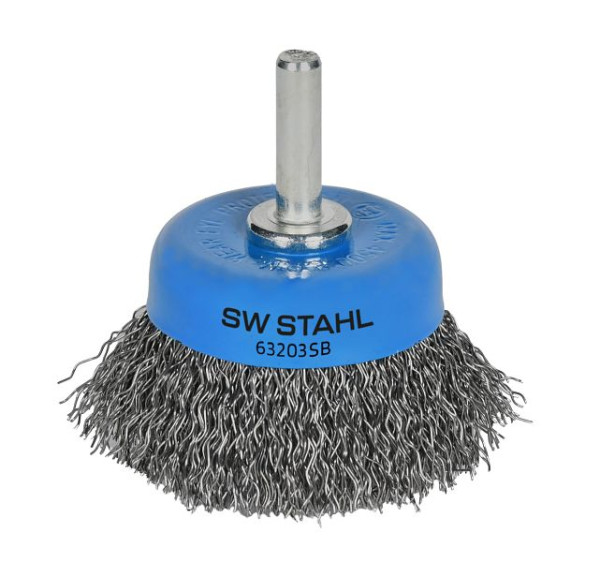 SW-Stahl Topfbürste, gewellt, ø 50 mm, 6 mm, 63203SB, 4033592136723