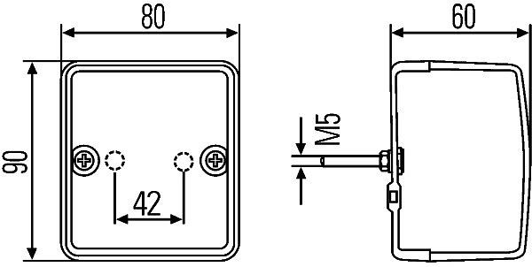 HELLA Kofferraumleuchte, Halogen, 24V, Anbau, ECE, Lichtscheibenfarbe: glasklar, innen, 2JB 996 012-121