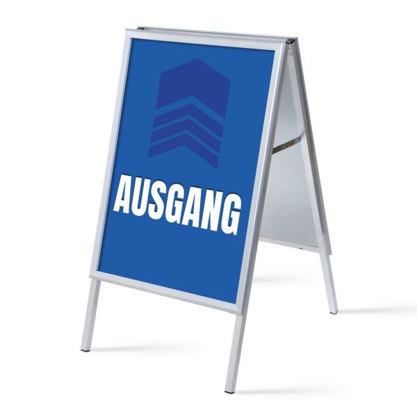 Showdown Displays Kundenstopper A1 Komplettset Ausgang Blau Deutsch, ZPA1G32MEI282