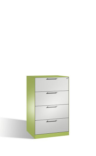 C+P Karteischrank Asisto, H1310xB800xT600mm, Farbe: Viridingrün / Lichtgrau, Bügelgriff, 146223-422 S10081