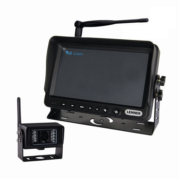 Lehner Rückfahrkamera 7“ LCD-Farbdisplay wireless IP69K solo zum Nachrüsten, 73368