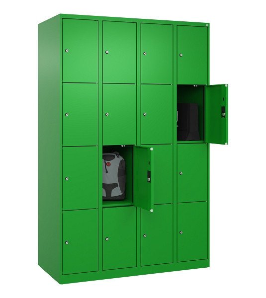 C+P Schließfachschrank Evolo PLUS, 16 Fächer, 1850x1200x500mm, 6037/6037, 049000-404 S10026