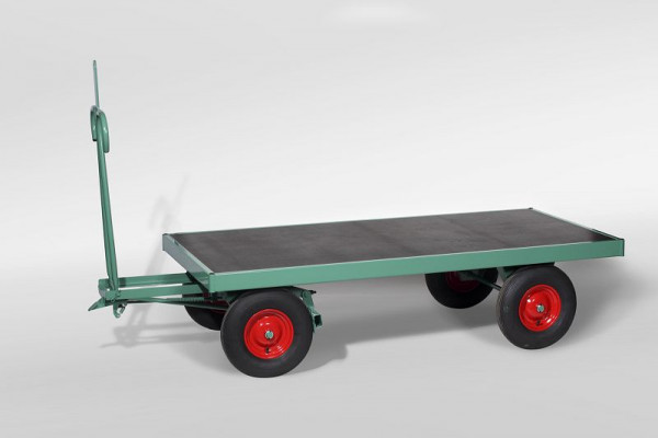 Schwarz Transportgeräte Handpritschenwagen ohne Bordwände, Ladefläche 1200 x 800 mm, Vollgummiräder 400 x 80 mm, 1015115