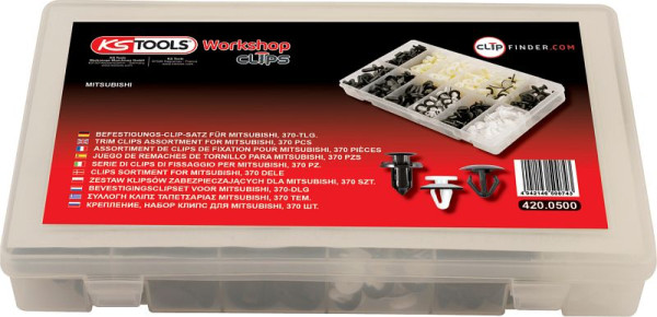 KS Tools Befestigungs-Clip-Satz für Mitsubishi, 370-teilig, 420.0500
