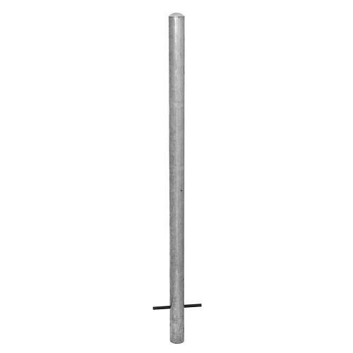 Schake Absperrpfosten Stahl, feuerverzinkt, zum Einbetonieren, Höhe Überflur 1000 mm, ∅: 76 mm, 310819