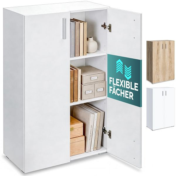 casaria Kommode Vela Weiß 116x30x60cm, 106610, 4250525360554