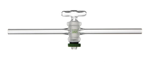 Rettberg Einwegverbindungshahn, hohles Glasküken NS 21,5/6,0 mm Bohrung, 134501206
