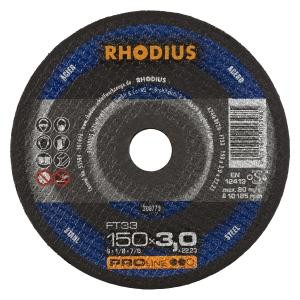 Rhodius PROline FT33 Freihandtrennscheibe, Durchmesser [mm]: 150, Stärke [mm]: 3, Bohrung [mm]: 22.23, VE: 25 Stück, 200773