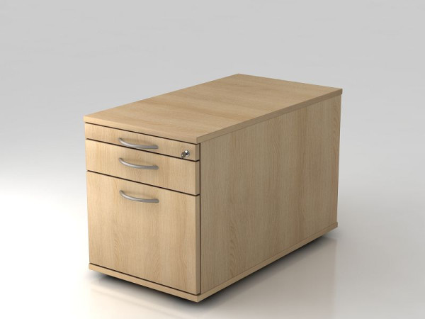 Hammerbacher Rollcontainer 80cm, 1 Schub, 1 HR, Schloss BM Eiche, 42,8x51,2x80 cm, 1/2/6 HE, VTC20/E/E/BM