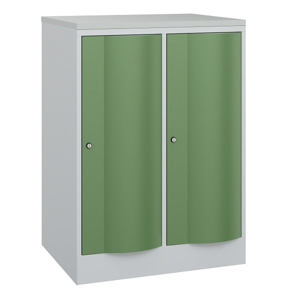 C+P XL-Garderobenschrank Resisto, H1077xB772xT640mm, 7035/6011, 8271-273 S10098