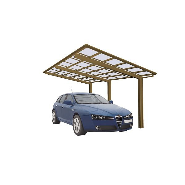 Ximax Aluminium Carport Linea Typ 110 Sonderbreite XL Bronze, 79183