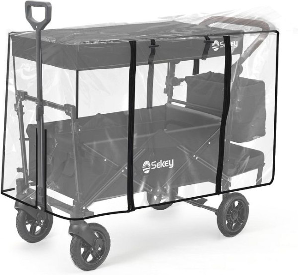 Sekey Bollerwagen Regenschutz Faltbar mit Dach, hochwertiges Eva-Material, 110 x 60 x 75 cm, FW5050