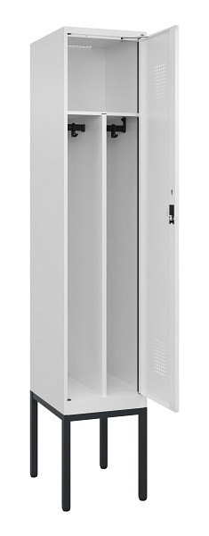 C+P Spind Evolo PLUS, Gestell, 1 Abteile, 2120x400x500mm, 9016/9016, Verschluss Zylinderschloss, 0490307-12F S10047