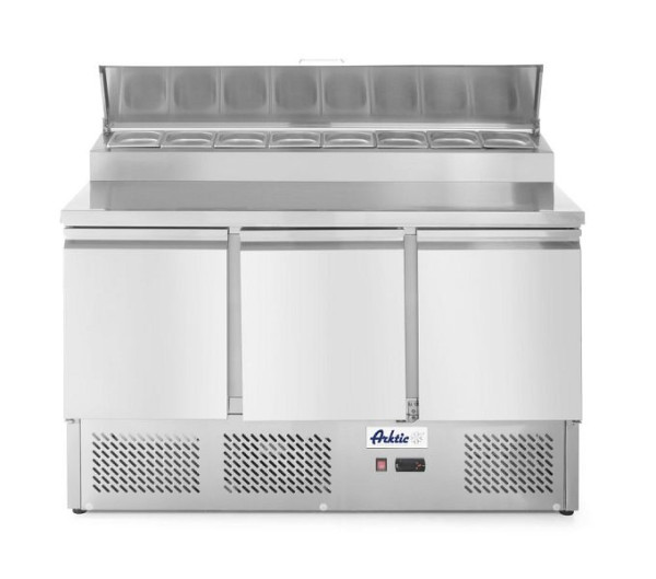 Arktic Kühltisch, dreitürig mit Aufsatzkühlvitrine 380 L, -2/8°C 230V/310W, 232897