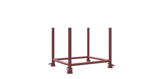 Schake Stapelpalette mit Kranösen, Füllmaße: 0,90 m x 0,70 m x 0,70m,Standrohre sind aus Ø 57 mm Rundrohr und Querholme aus Ø 48,3 mm, 50100-0
