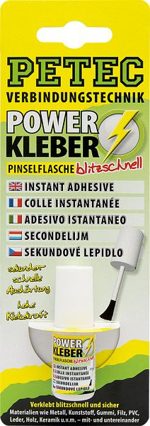 Petec Power Kleber Pinselflasche, 4g Sb-Karte, VE: 10 Stück, 93404