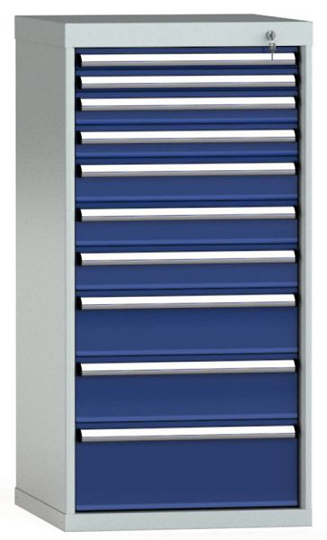 KLW Schubladenschrank 1150 x 572 x 605 mm H x B x T, Einbaumaß: 150 mm, Einteilung: 27x27 Einheiten, VU / 200 kg, SEA1150-10UP-001