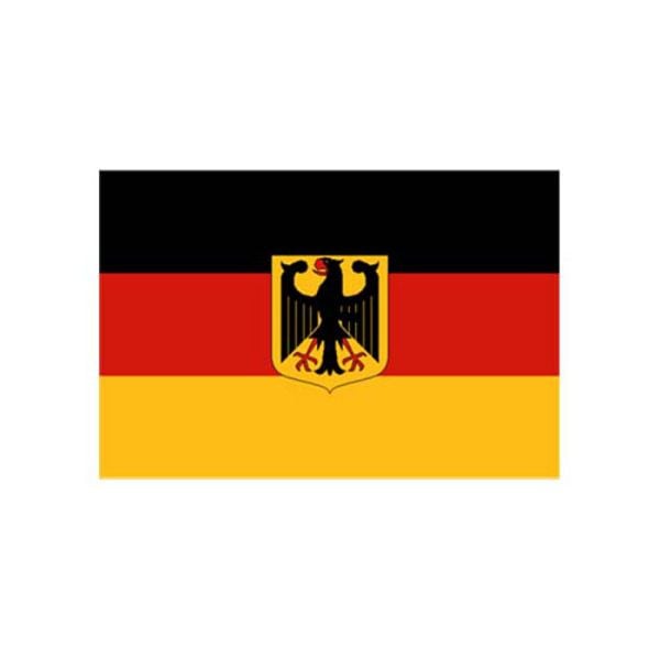 Stein HGS Bundeswappenflagge Deutschland, 400 x 150 cm (Hochformat), mit Kunststoff-Karabiner, FlagTop 160 g/m², für Fahnenmasten ab 8 m, ohne Hohlsaum, 26059