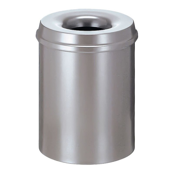 STEIN HGS Feuerlöschender Papierkorb, silber, 15 Liter, 83729.0003