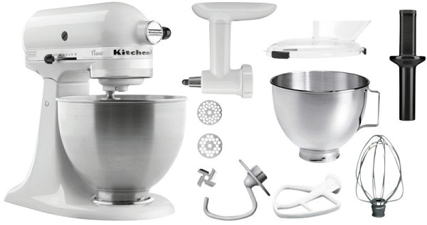 KitchenAid 5K45SSEWH, weiß, 4,28L, Küchenmaschinen-Set, A150097