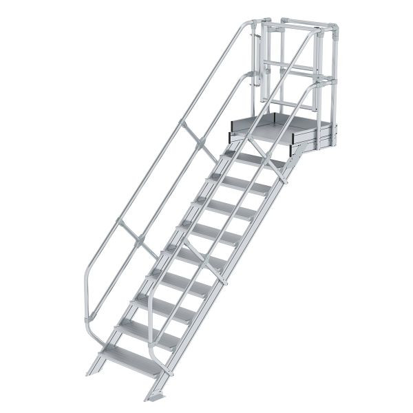 Munk Günzburger Steigtechnik Treppen-Modul Aluminium geriffelt 10 Stufen, 632310