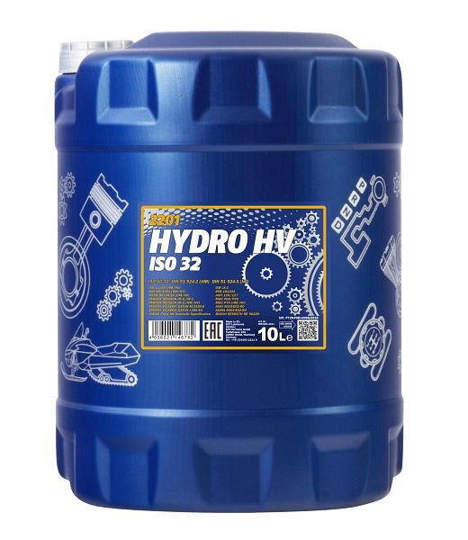 MANNOL Paraffin-Hydrauliköl 2201 Hydro HV ISO 32 LONGLIFE, VE: 10 l, MN2201-10