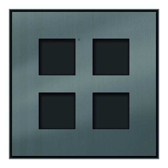 TCS Inputzmontageset aus Frontplatte flächenbündig und UP-Kasten für Serie AMI, für 2-2 AMI-Module, 2-spaltig, ZAU2059-0030