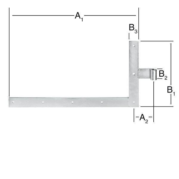Vormann Garagentor-Winkelband 800 x 400 mm, verzinkt, VE: 2 Stück, 000119800Z