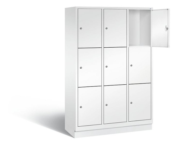 C+P Schließfachschrank Evolo, H1800xB1200xT500mm, Farbe: Verkehrsweiß, 48020-323 S10228