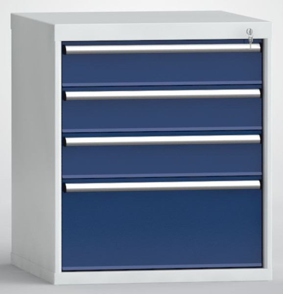 KLW Schubladenschrank H: 850 mm B: 725 mm T: 750 mm, Einbaumaß: 750 mm Einteilung: 36x36 Einheiten, mit 4 Schubladen, SGB0850-04NP-003