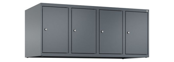 C+P Schrankaufsatz Classic PLUS, Aufsatzschrank, 7016/7016, Zylinderschlösser, 500x1200x500mm, 4 Abteile, 080090-40 S10027