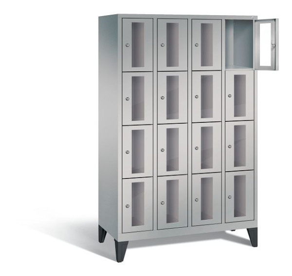 C+P Schließfachschrank Classic, H1850xB1190xT500mm, Farbe: Weißaluminium, 8010A404 S10009