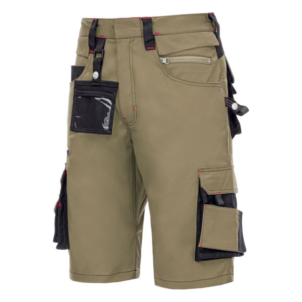 NITRAS MOTION TEX PRO FX, Arbeitshose, kurz, khaki / schwarz (Farbcode: 5110), Größe: 54, VE: 10 Stück, 7705-54