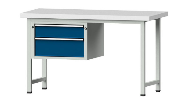 ANKE Werkbänke Kombiwerkbank, Modell 607 V, 1500 x 700 x 900 mm, RAL 7035/5010, KSP 50 mm, 415.023
