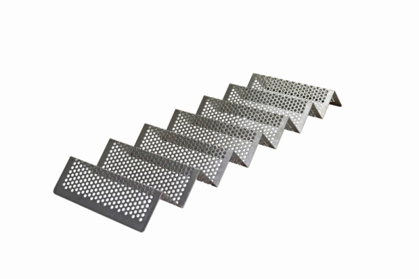Schneider Snack-Verkaufsständer, 6 Wellen, gelocht, 590 x 190 x 37 mm, Edelstahl, 154037
