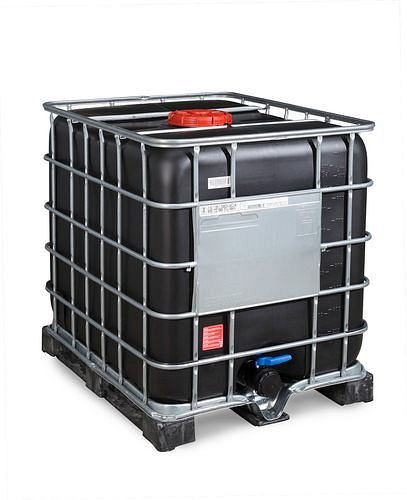 DENIOS Recobulk IBC Gefahrgut-Container, UV, PE, 1000 l, Öffnung NW225, Auslauf NW80, 266-205